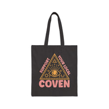 Load image into Gallery viewer, 9th House Cotton Canvas Tote Bag | Support Your Local Coven | Witchy Gifts, Tote | Eco-Friendly Shopping Bag
