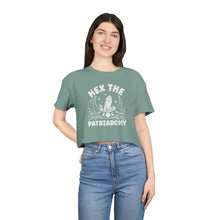 Load image into Gallery viewer, Hex the Patriarchy, Feminist Tee, Witchy Crop Top, Gifts for Her, Empowerment Apparel