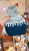 Load image into Gallery viewer, Chunky Beanie - Blue Drip Ice