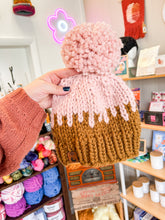 Load image into Gallery viewer, Chunky Beanie - Pink/Mustard Drip