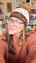 Load image into Gallery viewer, Lux Beanie- Hand Dyed Merino Wool - cream/brown