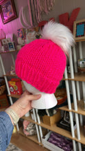 Load image into Gallery viewer, Scranton Beanie - Highlighter Pink w/ pom
