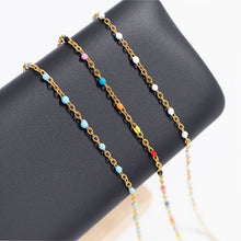 Load image into Gallery viewer, Stainless Steel Turquoise Chain Necklace