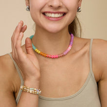 Load image into Gallery viewer, Gradient Color Round Disc Beaded | Necklace