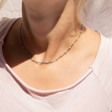 Load image into Gallery viewer, Stainless Steel Turquoise Chain Necklace