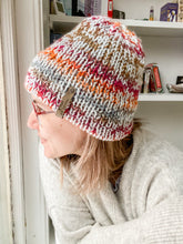 Load image into Gallery viewer, Double Brim Beanie - Blue Rainbow