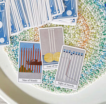 Load image into Gallery viewer, Tarot Mat x Limited Edition - Green/Blue - fringeless