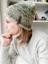 Load image into Gallery viewer, Double Brim Beanie - Green Two Tone