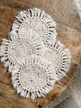Load image into Gallery viewer, Boho Beach Coaster Set- Natural