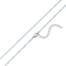 Load image into Gallery viewer, Stainless Steel Turquoise Chain Necklace
