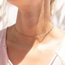 Load image into Gallery viewer, Stainless Steel Turquoise Chain Necklace
