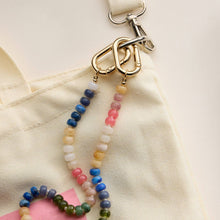 Load image into Gallery viewer, Colorful Beaded Bag Charm | Gold Clasp Trendy Accessory
