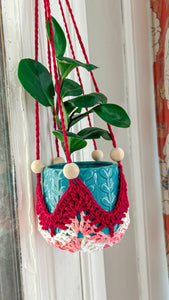 Plant Hanger - Pink and Fuschia