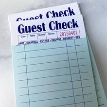 Load image into Gallery viewer, Funny Guest Check Minis™ - Parody Flat Notecard Set of 60  
