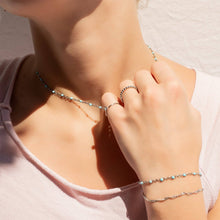 Load image into Gallery viewer, Stainless Steel Turquoise Chain Necklace
