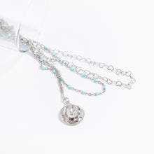 Load image into Gallery viewer, Stainless Steel Turquoise Chain Necklace
