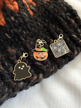 Load image into Gallery viewer, Stitch Markers - Halloween Ghost (gold)
