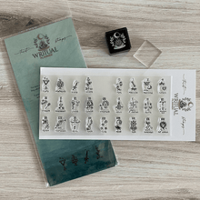 Load image into Gallery viewer, Tarot Stamps - Set of 26 Original Clear Photopolymer Cling Stamps
