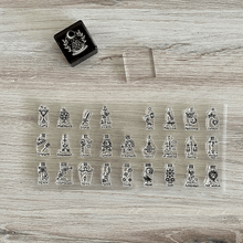 Load image into Gallery viewer, Tarot Stamps - Set of 26 Original Clear Photopolymer Cling Stamps
