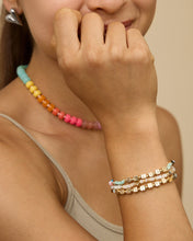 Load image into Gallery viewer, Gradient Color Round Disc Beaded | Necklace
