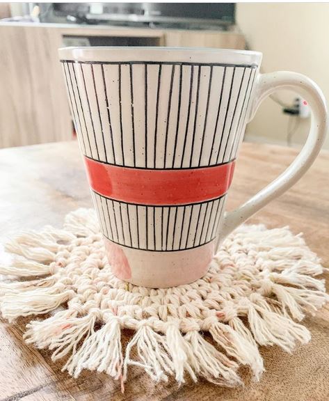 Boho Beach Coaster Set- Natural