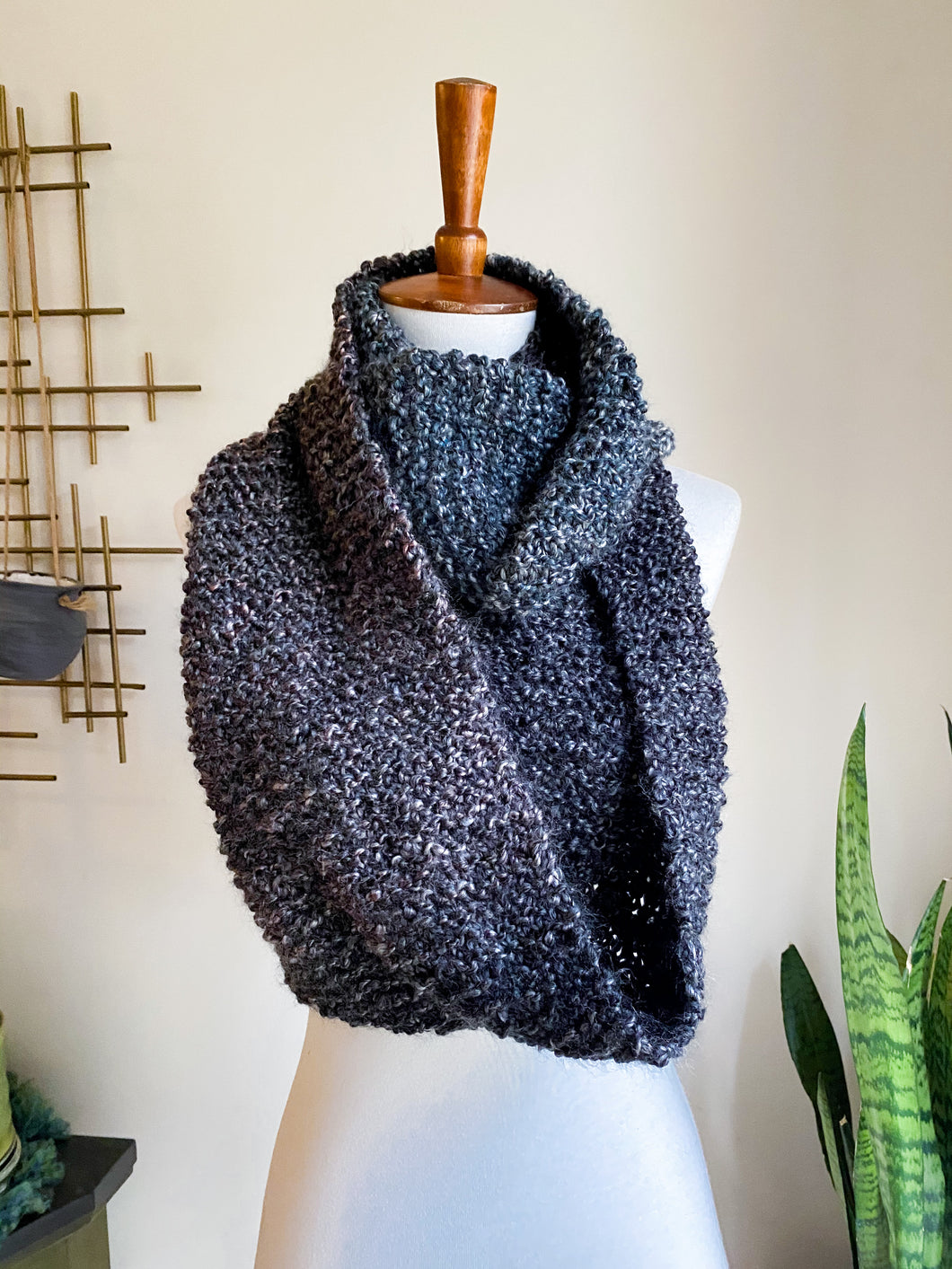 Allegra Scarf - Midnight Stripes