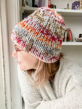 Load image into Gallery viewer, Double Brim Beanie - Blue Rainbow
