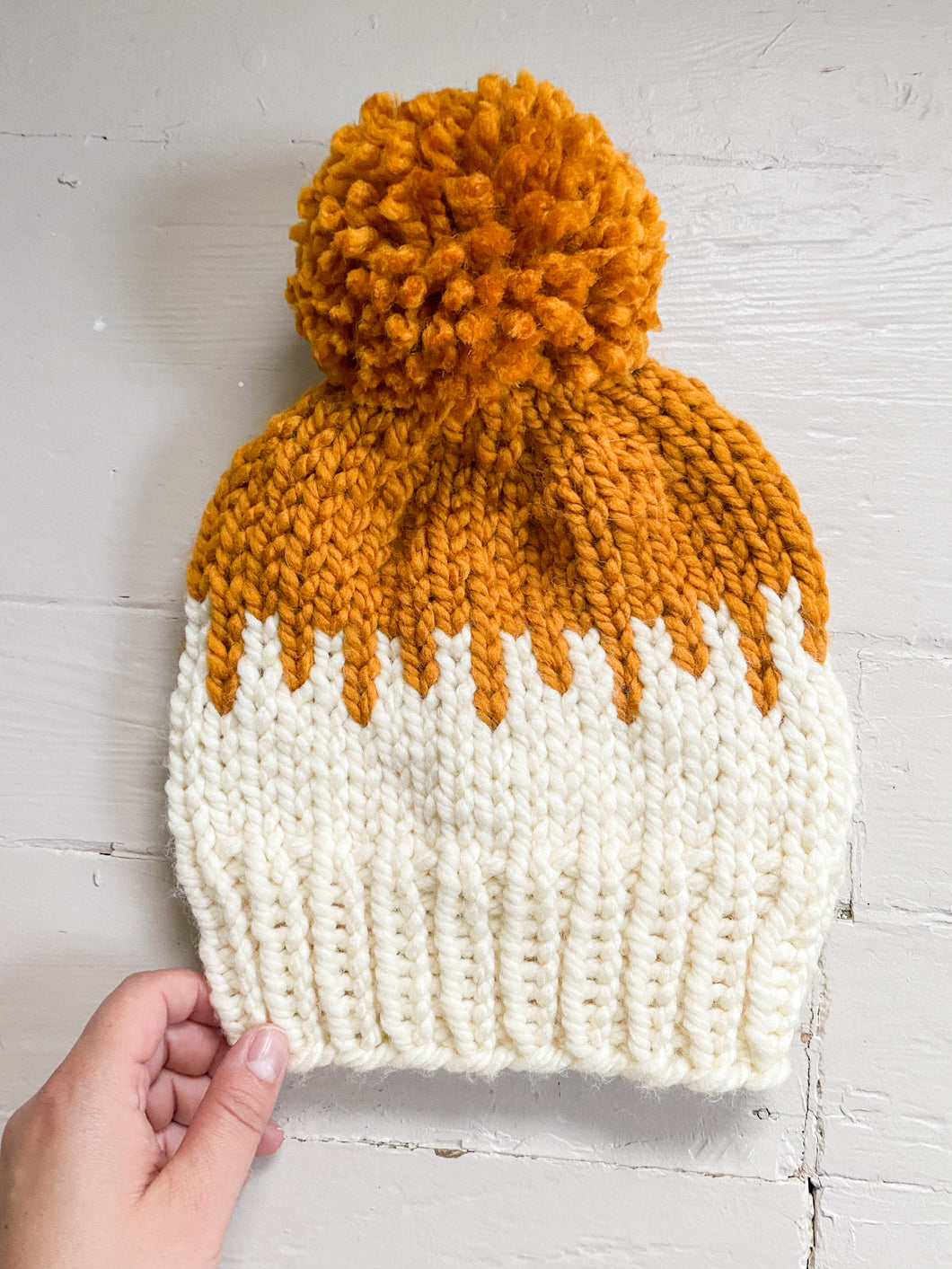 Chunky Beanie - Mustard Drip